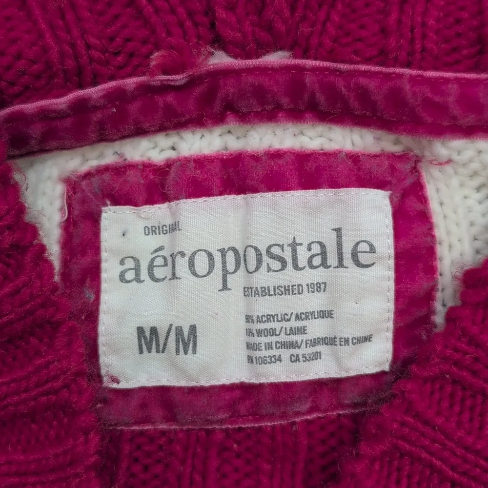 Aeropostale Pink and White Striped Sweater - Picture 2 of 4